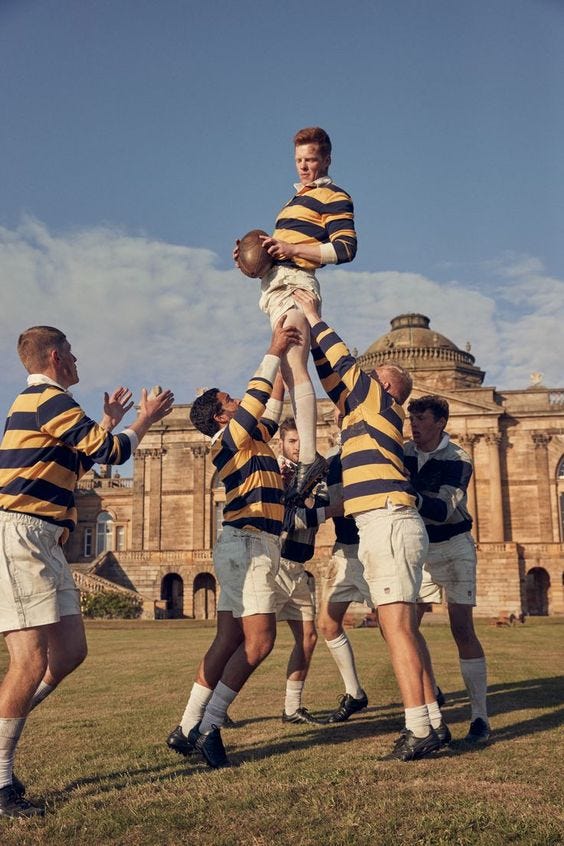Tradition of sport.

With athletic details that capture a preppy yet sporty sensibility, our Classic Fit Striped Rugby Shirt nods to a long-standing pillar of Polo Ralph Lauren that continues to be reimagined for generations to come. 