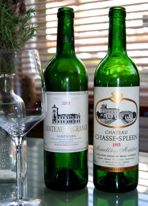 Ch. Lagrange 2001 and Ch. Chasse Spleen 1985 Ch. Lagrange 2001 and Ch. Chasse Spleen 1985