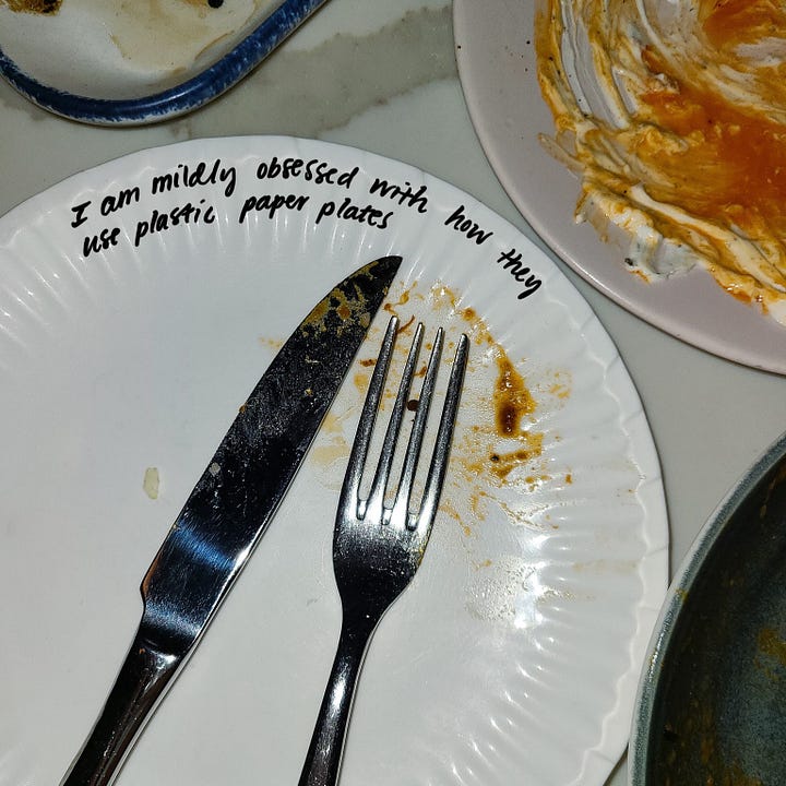 Unconventional Diner plastic paper plates