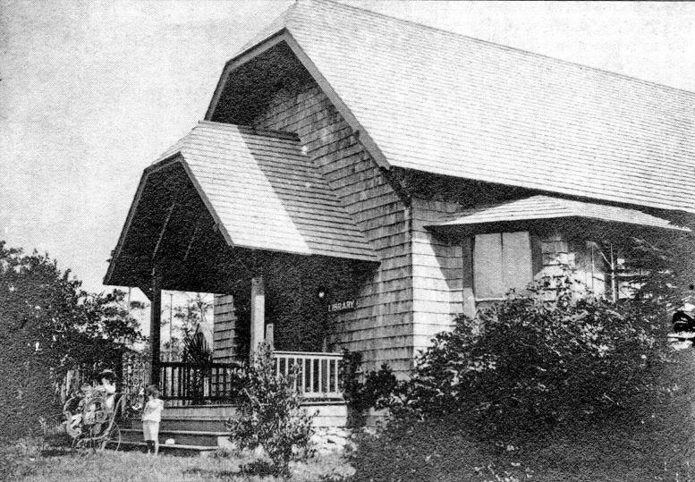 Coconut Grove library in 1901. Courtesy of Florida State Archives. Coconut Grove library in 1901. Courtesy of Florida State Archives.