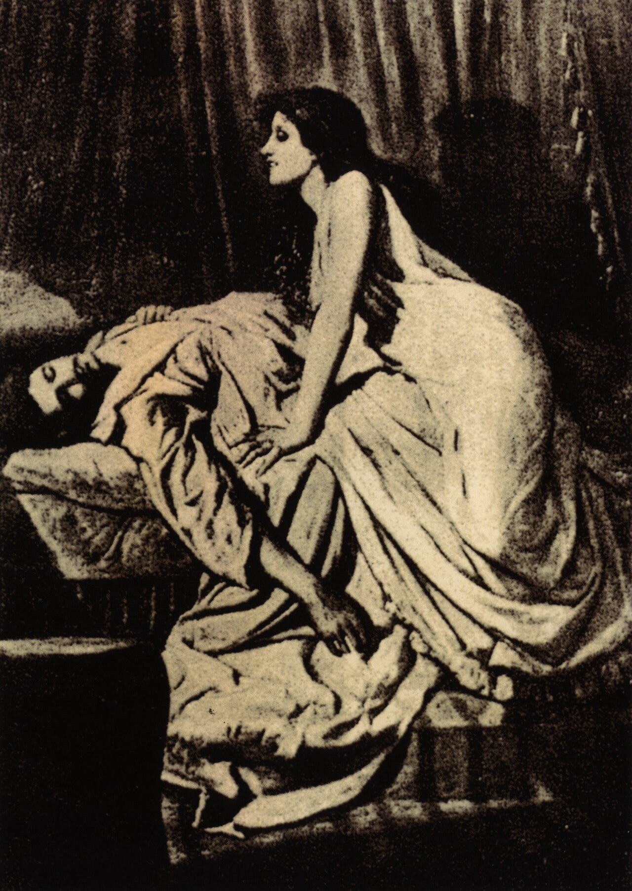 Woman over unconscious man