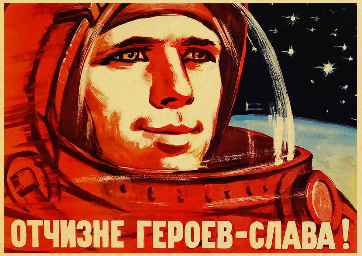 Poster de propaganda russa do vintage o espaço raça poster adesivos urss  cccp adesivos para impressões fotos de parede decoração do banheiro|Pintura  e Caligrafia| - AliExpress
