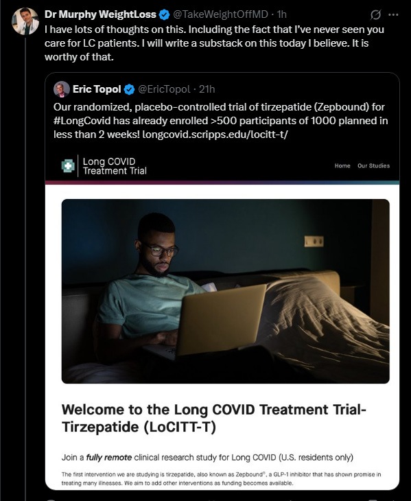 Tirzepatide, Long COVID and Longevity. Tirzepatide, Long COVID and Longevity.