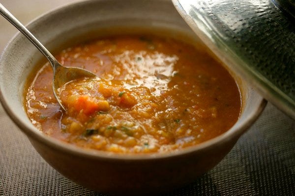 Red Lentil Soup with Lemon from The New York Times
