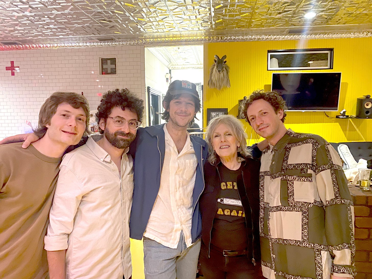 Spencer Tweedy, Brian Betancourt, Sam Owens, Lucinda Williams, and Liam Kazar.