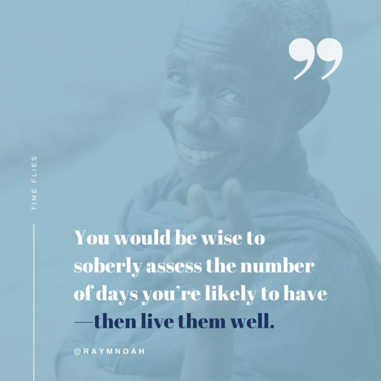 Time flies. Lord teach us to number our days.
