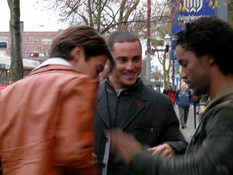 Jonathon Trent, Derek Magyar & Darryl Stephens shooting in Seattle (Images via Q. Allan Brocka)