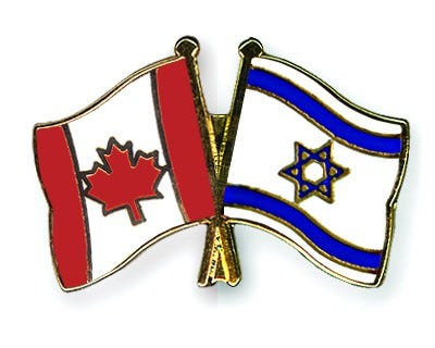 Special Offer Crossed Flag Pins Canada-Israel | Special Offer - Flags C |  Special Offer | Crossed Flag Pins Shop