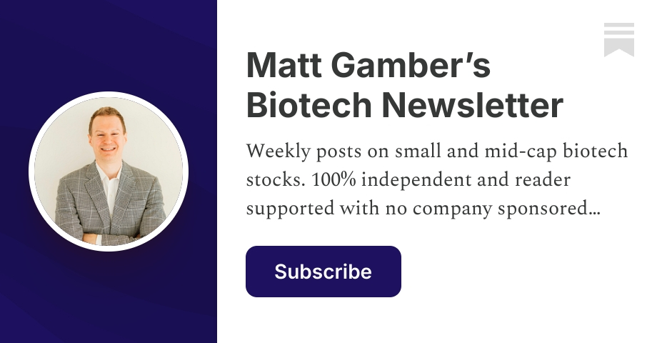 Matt Gamber’s Biotech Newsletter | Substack