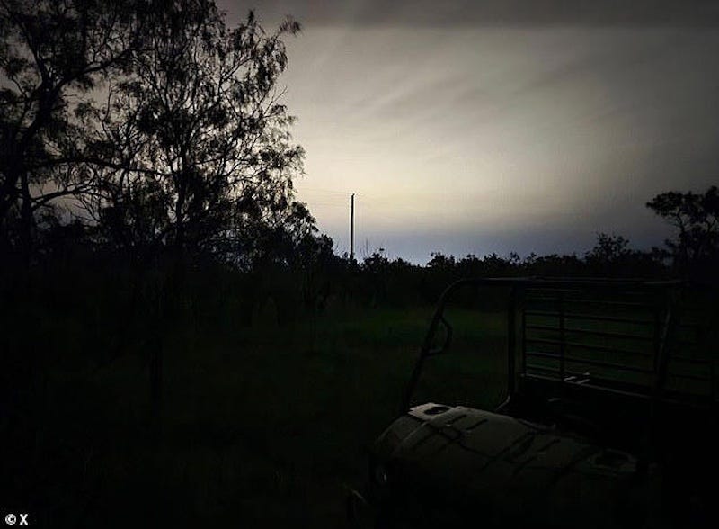 Photo of night sky, Cromwell, TX. Middle of the night but looks like dawn from Google data center lighting. Photo of night sky, Cromwell, TX. Middle of the night but looks like dawn from Google data center lighting.