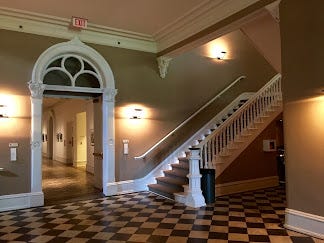 Large red brick, Victorian building