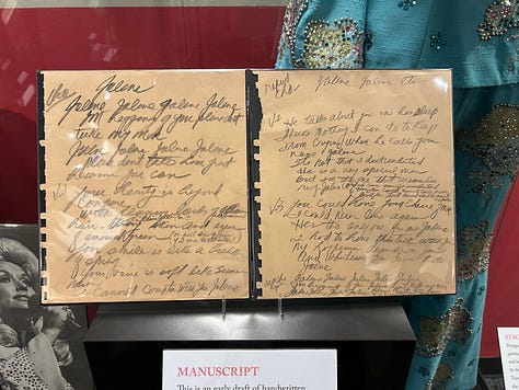 Photos of pancakes, oysters, Dolly Parton's songwriting journal, and other details from Nashville, Tennessee