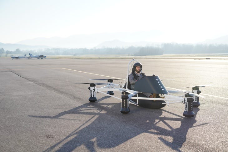 single occupancy evtol on the ground