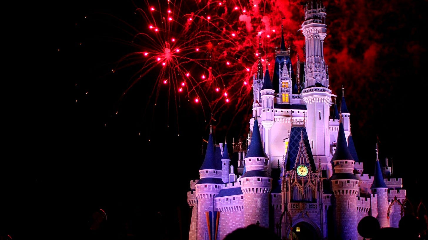 Fireworks over Cinderella Castle at Magic Kingdom. Image: Dancorona21 via Wikimedia Commons Fireworks over Cinderella Castle at Magic Kingdom. Image: Dancorona21 via Wikimedia Commons