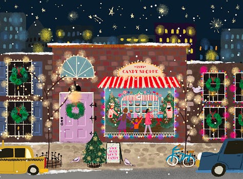 6 pieces of artwork by Joy Laforme for Galison Puzzles