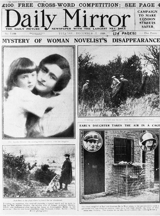 agatha christie 1926 disappearance agatha christie 1926 disappearance