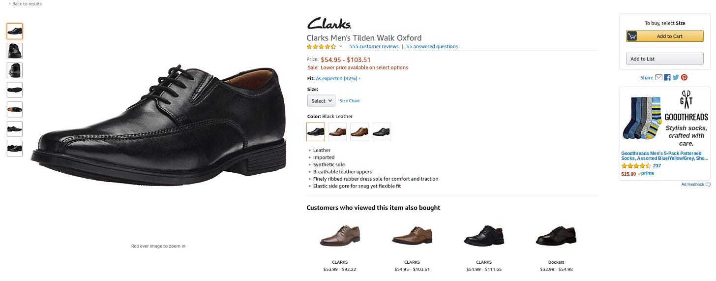 Amazon recommended me this pair of socks while I was visiting the store.