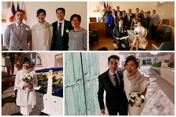 We really enjoyed our wedding ceremony in the little village of Biot