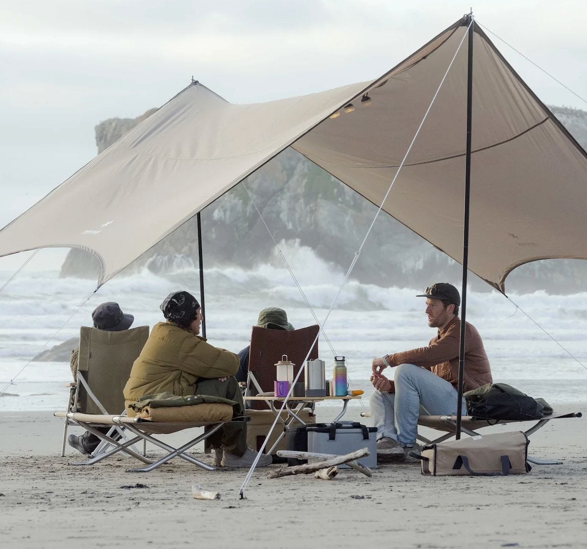 Camping tent overlooking the sea Camping tent overlooking the sea
