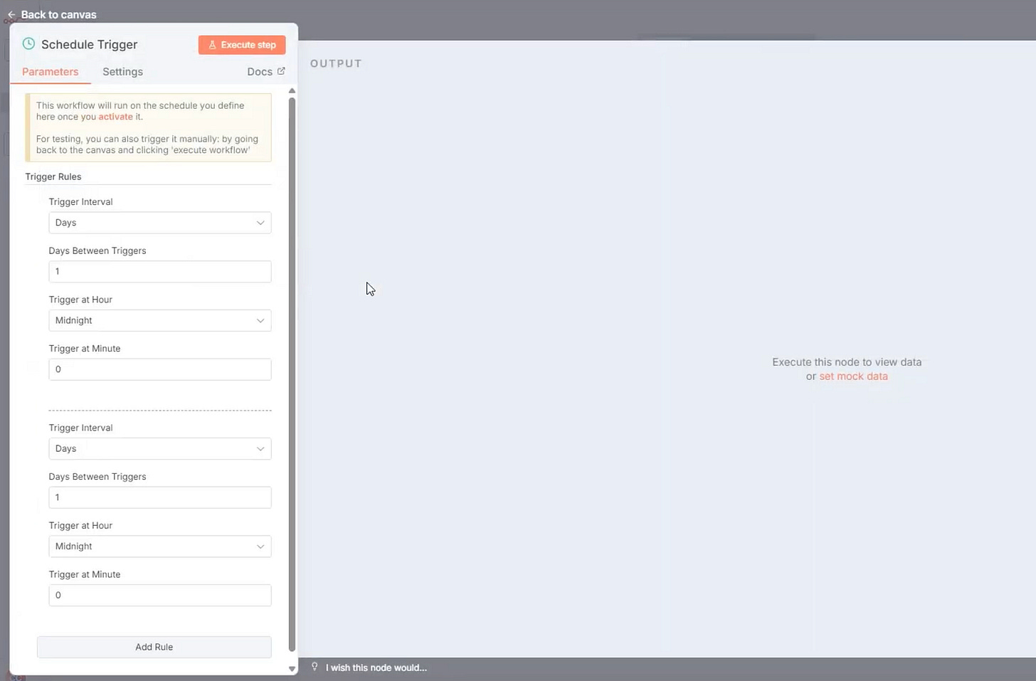 Schedule trigger: n8n workflow with Sophtron and OpenAI Schedule trigger: n8n workflow with Sophtron and OpenAI