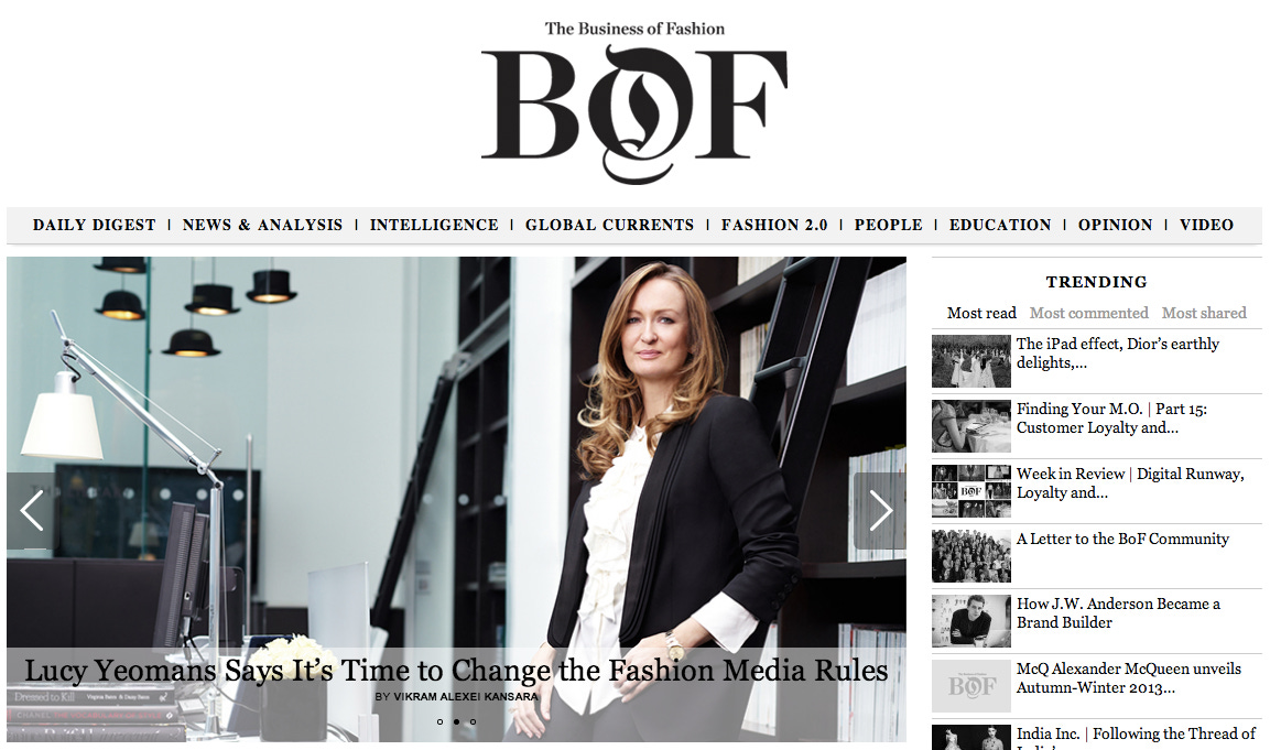 Business Of Fashion Gets $2.1M Seed Funding From Index, LVMH And More For Its No-Nonsense B2B Fashion Blog | TechCrunch Business Of Fashion Gets $2.1M Seed Funding From Index, LVMH And More For Its No-Nonsense B2B Fashion Blog | TechCrunch