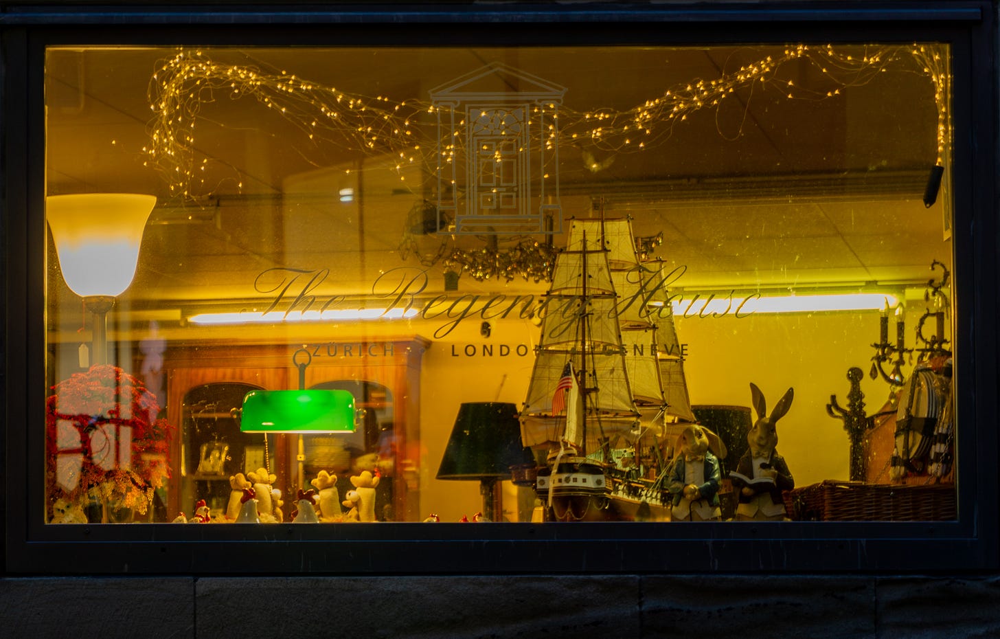 A warm shop window