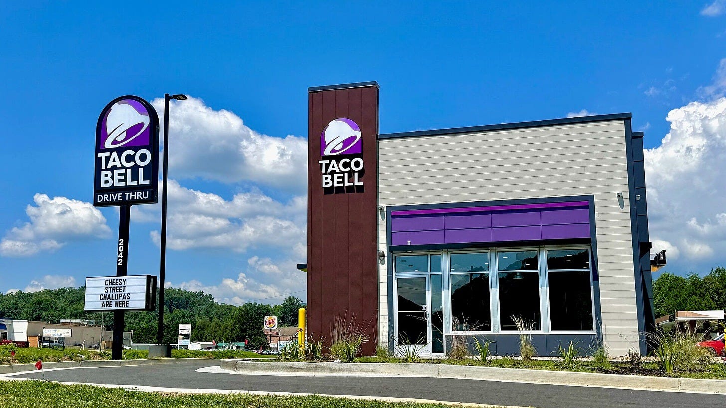 A Taco Bell in Murphy, North Carolina, in 2024. Image: Harrison Keely via Wikimedia Commons A Taco Bell in Murphy, North Carolina, in 2024. Image: Harrison Keely via Wikimedia Commons