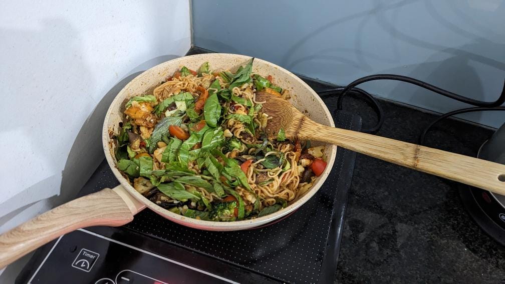 cooking on a single electric burner