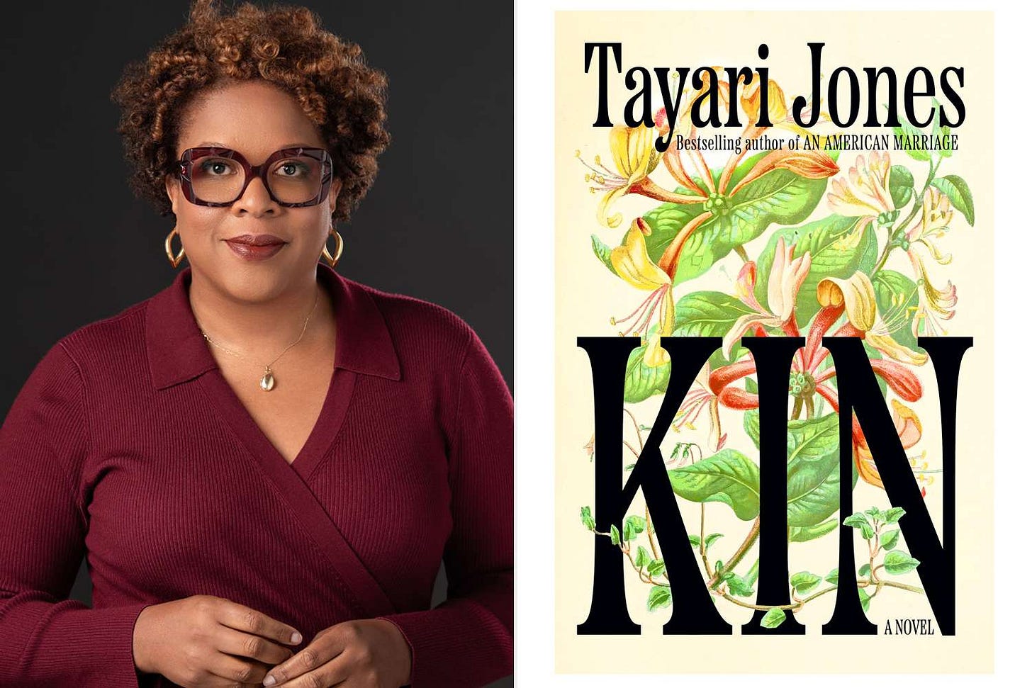 Tayari Jones; the cover of 'Kin'
