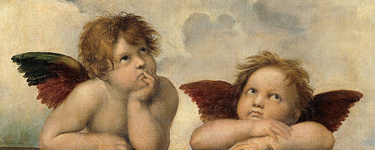 Sistine Madonna cherubs detail Sistine Madonna cherubs detail