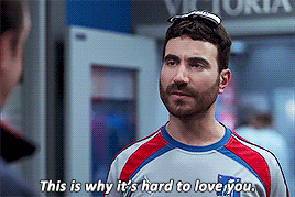 Roy saying "This is why it's hard to love you." and turning around to walk away
