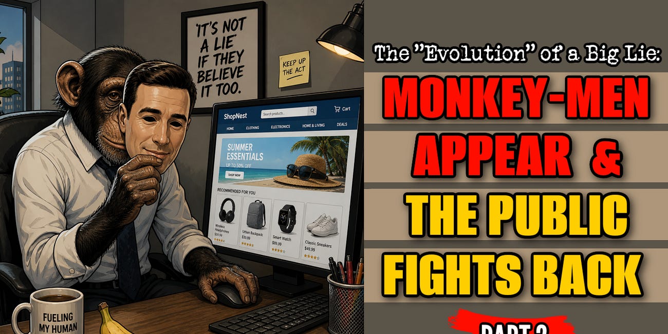 The "EVOLUTION" of a Big Lie: The Monkey-Men Appear & The Public Fights Back [Part 2]