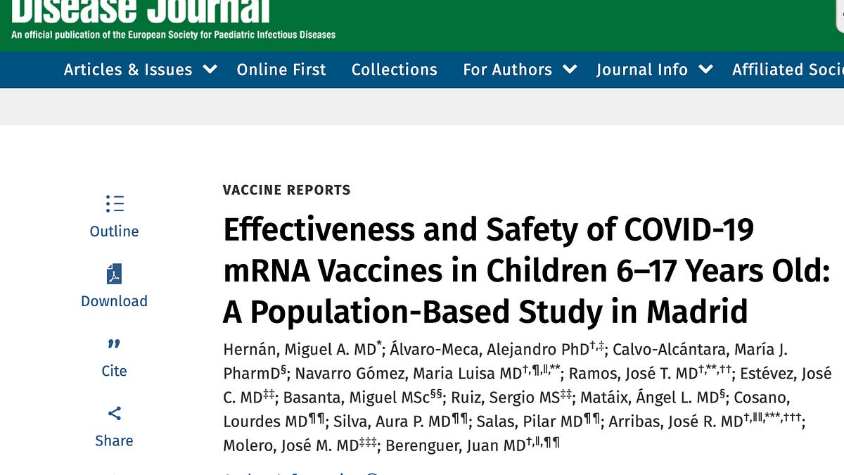 Big Data, Small Payoff: Madrid Study Finds Pediatric mRNA Vaccine Benefits Thin&mdash;and Safety Questions Still Linger