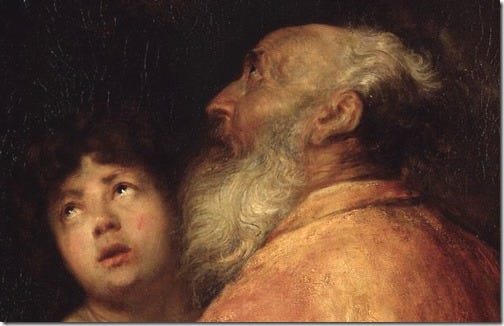 DETAIL: Abraham and Isaac (The Sacrifice of Isaac / Opferung Isaaks / Le Sacrifice d'Abraham), c. 1637/1638, Jan Lievens