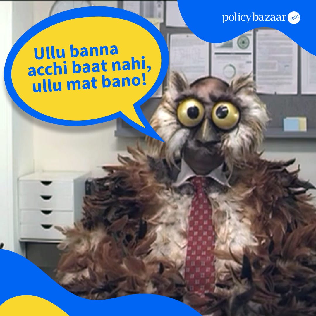 Ullu mat bano, compare & buy insurance on https://t.co/R56zClyHeN! # PolicyBazaar