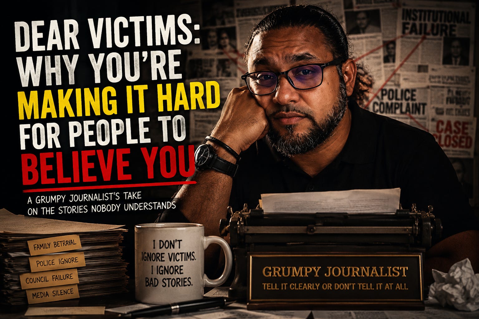 Cover artwork of “Dear Victims: The Hardest Part Isn’t What Happened To You. It’s Explaining It.”