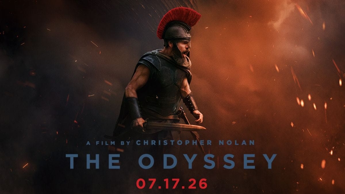 Photo by Petros Koutoupis on July 26, 2026. May be an image of poster and text that says 'THE THEODYSSE ODYSSE 07.17.26'.