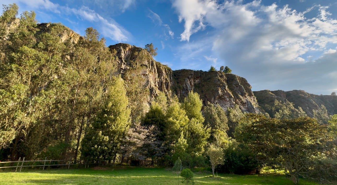 Rugged cliffs in Suesca, Cundinamarca