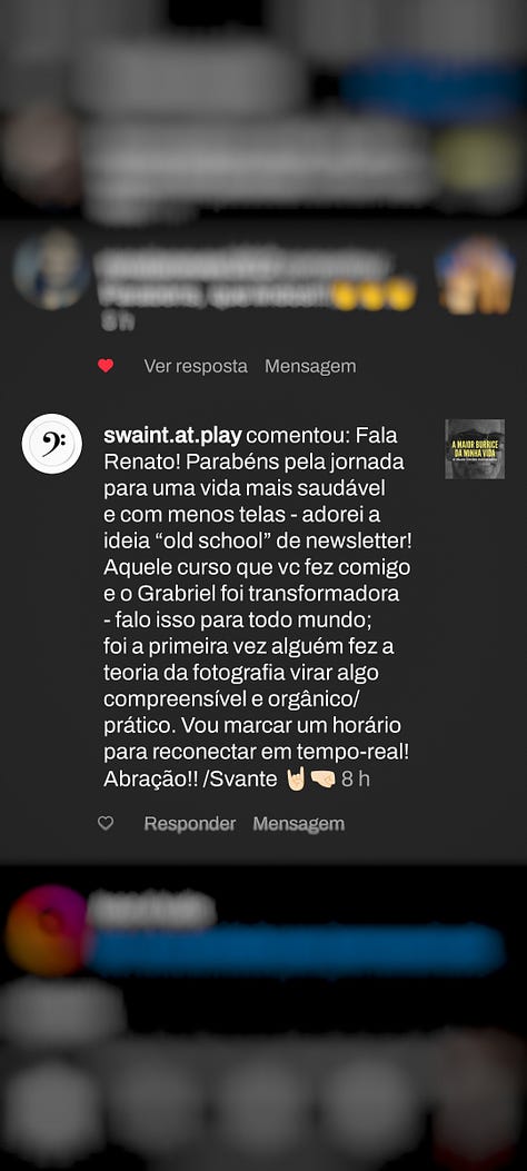depoimentos dos alunos