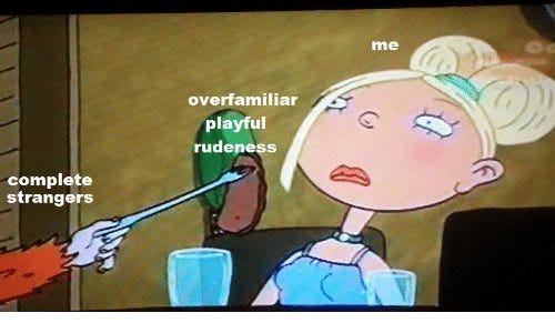 amelia elizalde on Twitter: &quot;anyone have that “overfamiliar playful  rudeness” meme lying around… &quot;