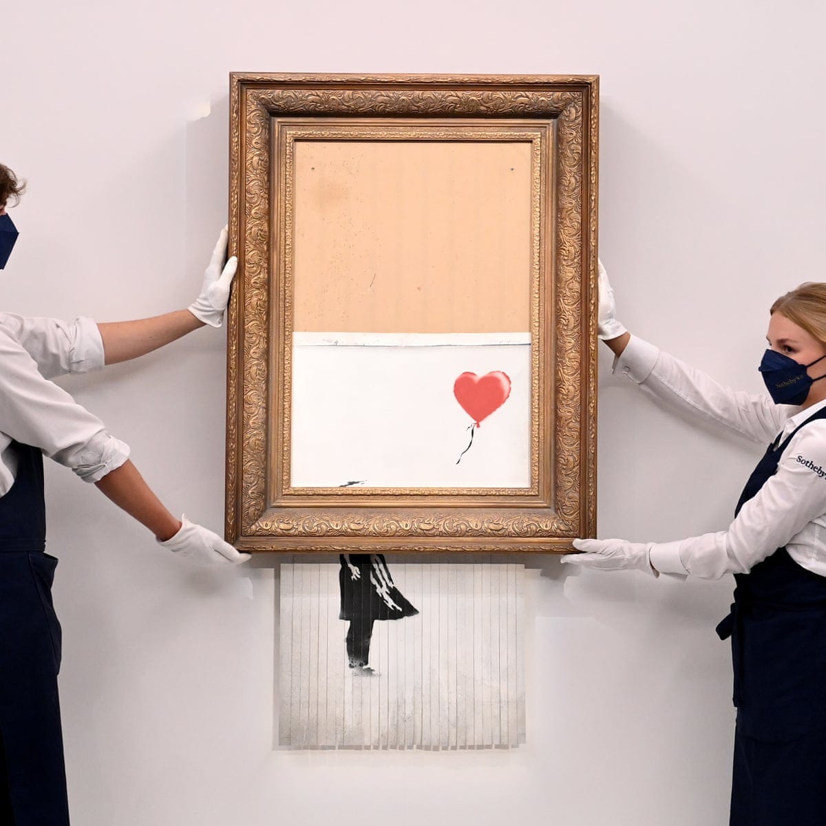 Banksy Girl with Balloon shredded Banksy Girl with Balloon shredded