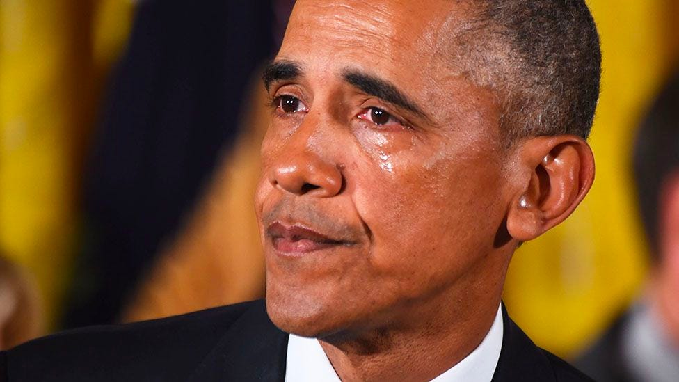 obama crying
