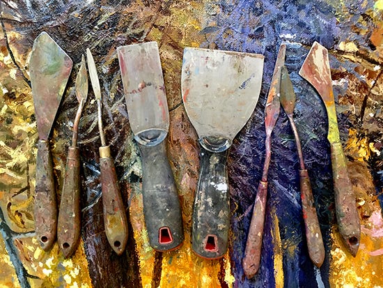 Painting Knives, photo © J. Hulsey