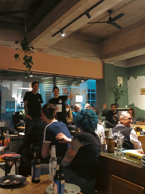 A selections of photos of the "Runhundred" Book Release party in Munich, Germany