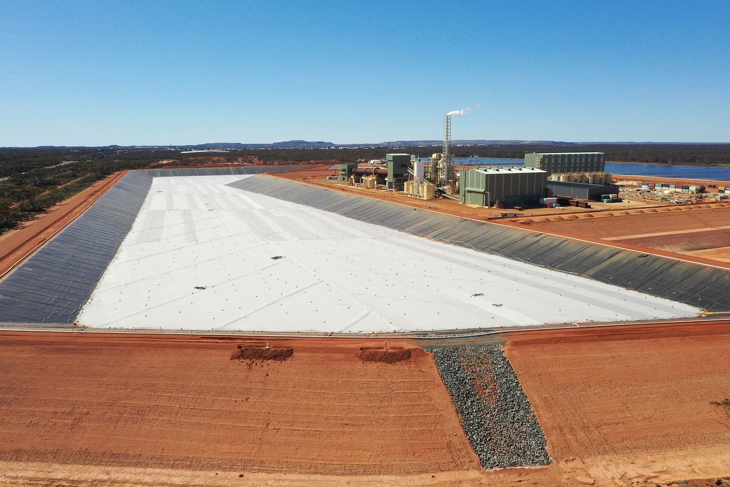 A gypsum pond at the Lynas Rare Earths Ltd. processing plant in Kalgoorlie, Australia, on Tuesday, Aug. 6, 2024. Lynas Rare Earths explores and mines for rare earth minerals such as cerium and neodymium. Photographer: Carla Gottgens&#x2F;Bloomberg