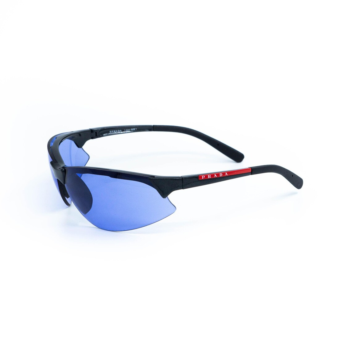 PRADA SPS03A Blue Sport Rimless Sunglasses Vintage image 1 PRADA SPS03A Blue Sport Rimless Sunglasses Vintage image 1