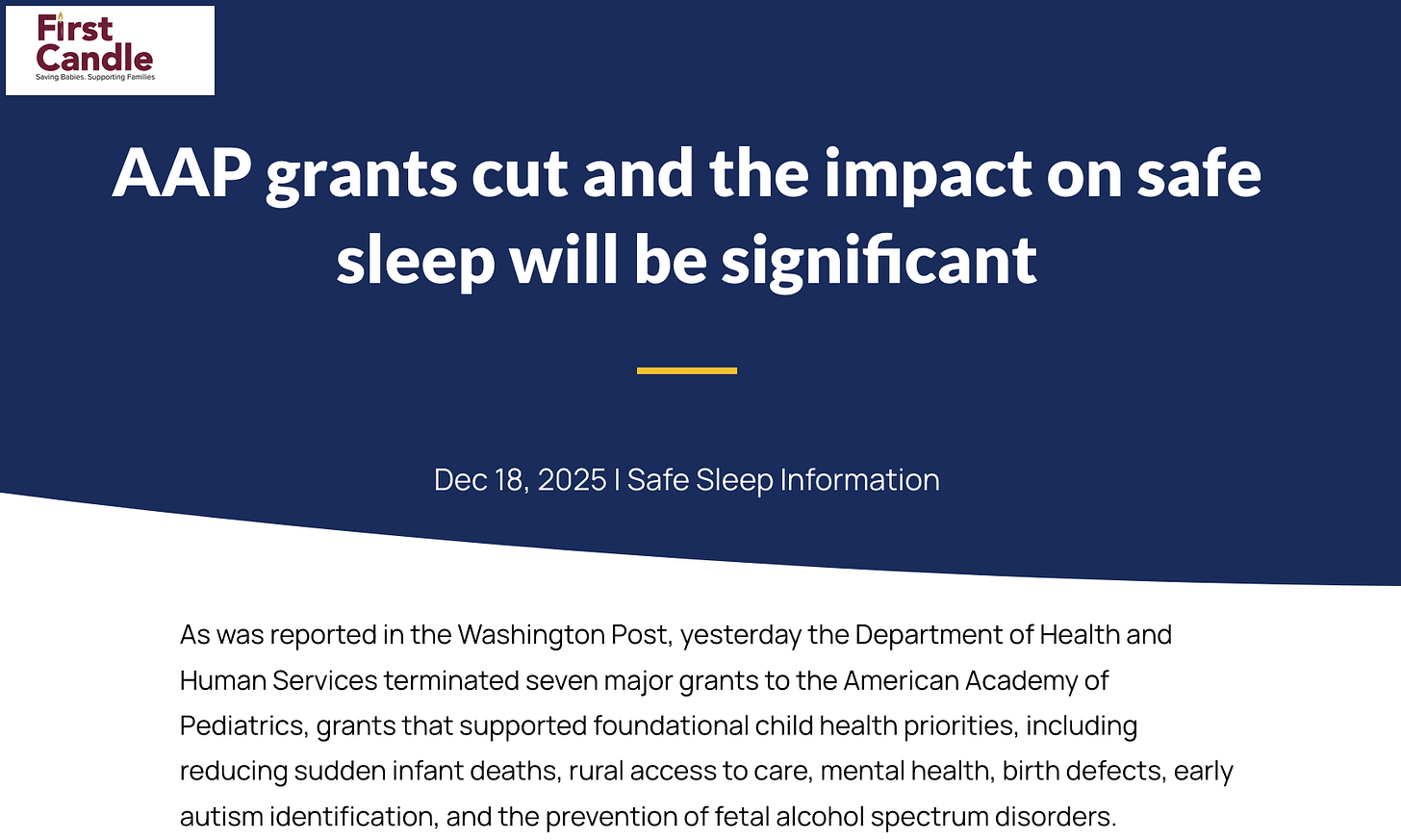 RFK, Jr and Donald Trump actually cut the one thing that has made the biggest impact on reducing the risk of SIDS! RFK, Jr and Donald Trump actually cut the one thing that has made the biggest impact on reducing the risk of SIDS!