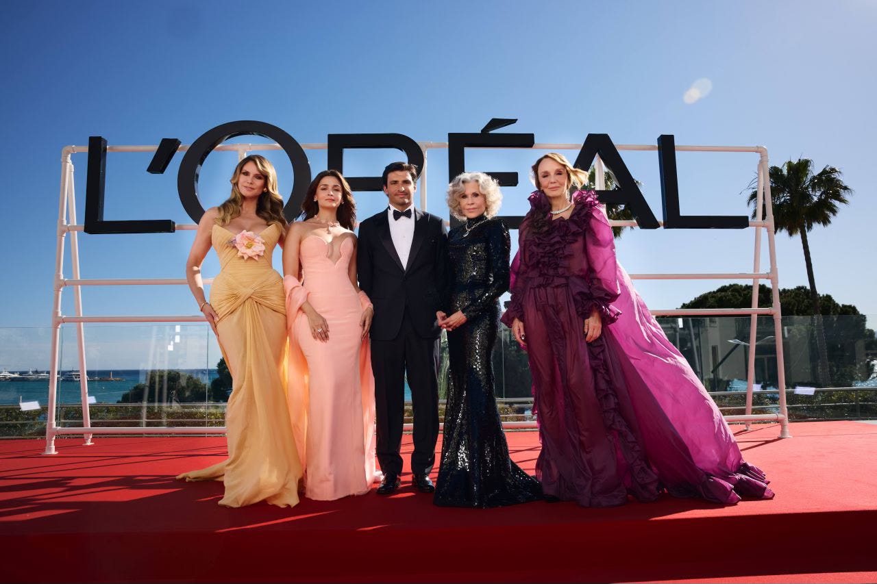 sachin and babi light blue dress Demi Moore's Best Red Carpet Fashion: PHOTOS