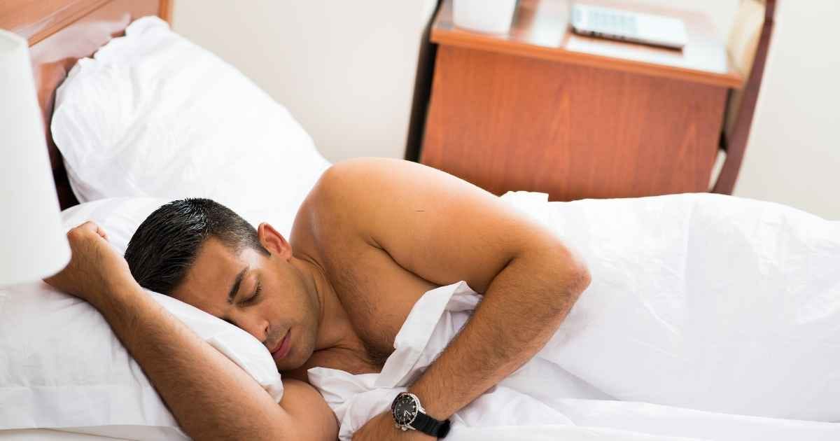 Man sleeping at home