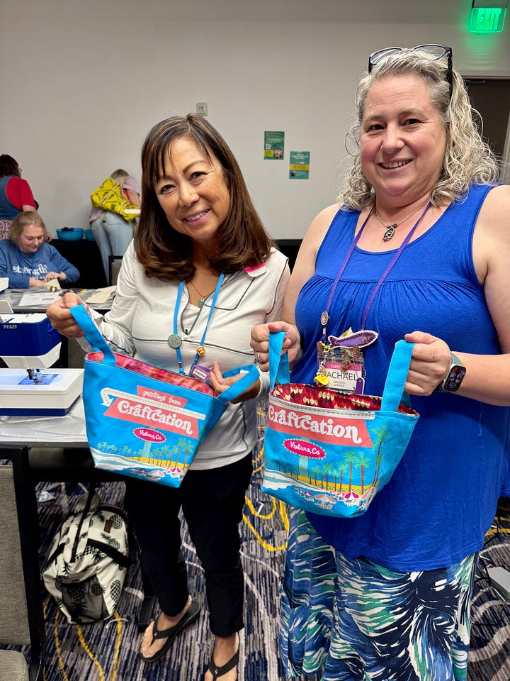 photos of baskets made from totes by students